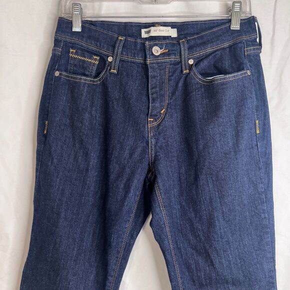 Levis 515 Bootcut Denim Jeans Dark Wash Non Destructed Size 6S - Picture 3 of 10